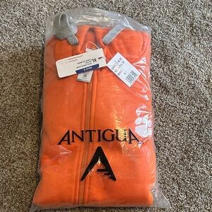 Antigua Vibrant Orange Zip-Up Hoodie Clemson -NEW